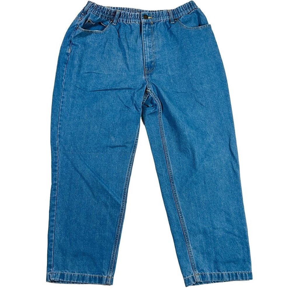 Haband Casual Joe Mens Denim No Fuss Modern Fit Elastic Waist Jeans Size 40 Shor